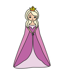 Charming queen - isolated illustration