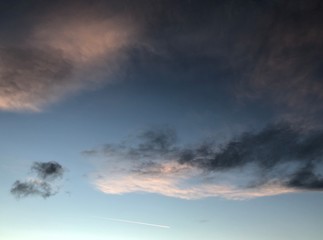 Obraz na płótnie Canvas Cloudy sky at dusk