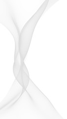 White abstract background. Fluttering white scarf. Waving on wind white fubric. 3D illustration