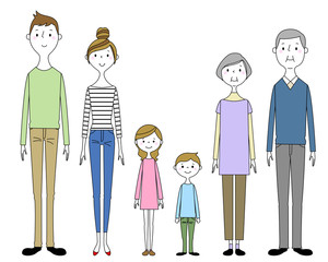 仲良しファミリー　家族