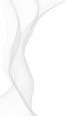 White abstract background. Fluttering white scarf. Waving on wind white fubric. 3D illustration