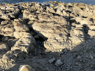Seal colony rocks, Ohau Point, South Island, New Zealand