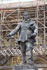 Oliver Cromwell - Statue in front of Palace of Westminster (Parliament), London, UK