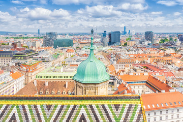 Obraz premium Vienna from the observation deck of the Steffl Tower