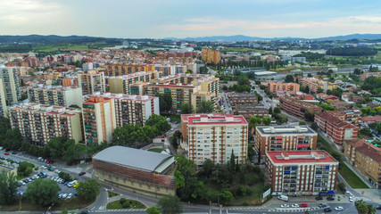 Fototapeta na wymiar Aerial view in Rubi, city of Barcelona. Catalonia,Spain. Drone Photo