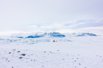 Icebergs in Glacier Lagoon, Iceland .
