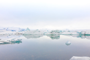 Fototapeta na wymiar Icebergs in Glacier Lagoon, Iceland .