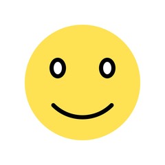 Smiling face vector illustration, Isolated flat style icon
