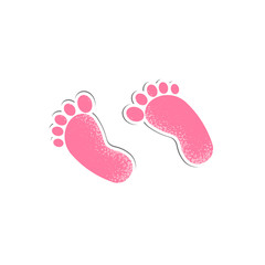 Cartoon style icon of foot child