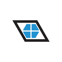 geometric window logo vector