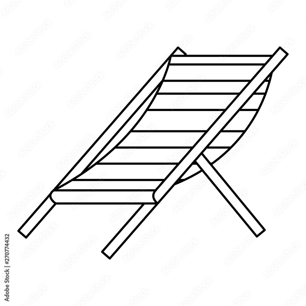 Poster beach chair stripes relax icon