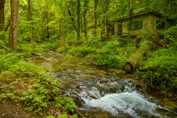 beautiful waterfall at nature in Szilvásvárad Hungary