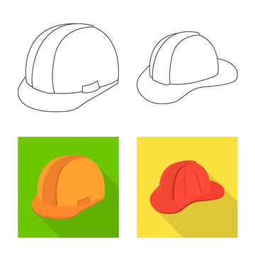 Isolated object of clothing and cap symbol. Set of clothing and beret vector icon for stock.