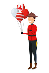 balloons helium with canadian flag and ranger