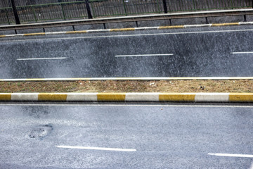 Blurred rainy street scene in a season backround