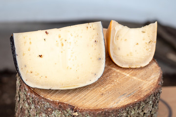 Hard varieties of cheese on the tree.