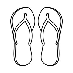 summer flip flops accessories icons