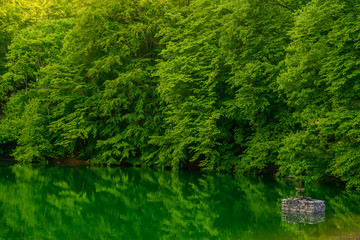 green lake in Szilvásvárad, Hungary