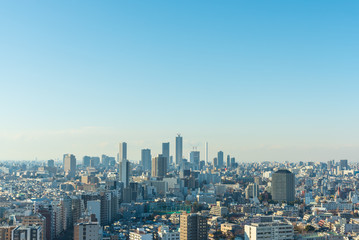 Group of Tokyo skyscraper of Tokyo city view for business and industry concept background.