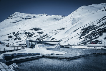 Tourist center in Trollstigen, Norway.