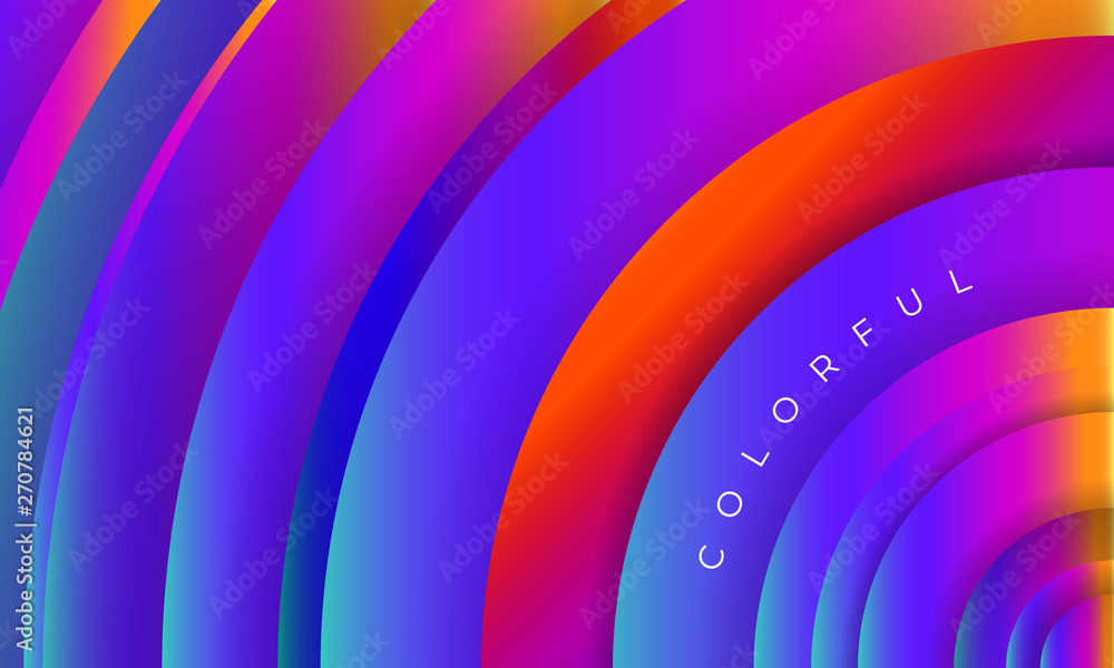 Poster abstract colorful vector background circle patern