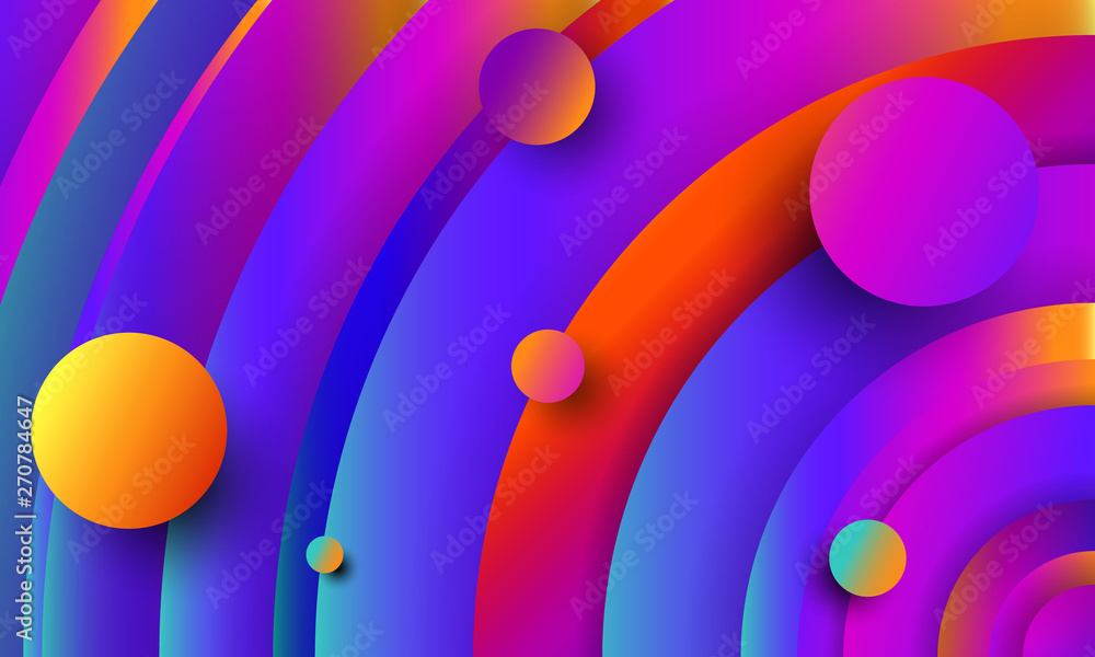 Poster abstract colorful vector background circle patern