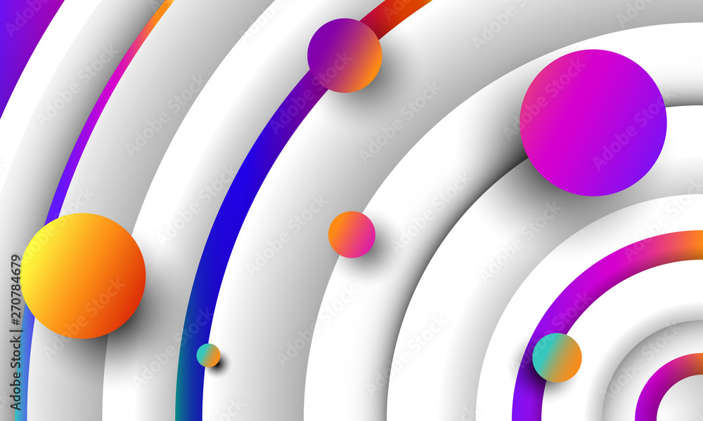 Poster abstract colorful vector background circle patern