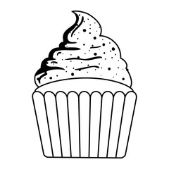 sweet cupcake pastry isolated icon