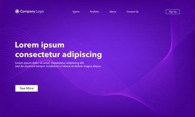 Asbtract background website Landing Page. Template for websites, or apps. Modern design. Abstract vector style.