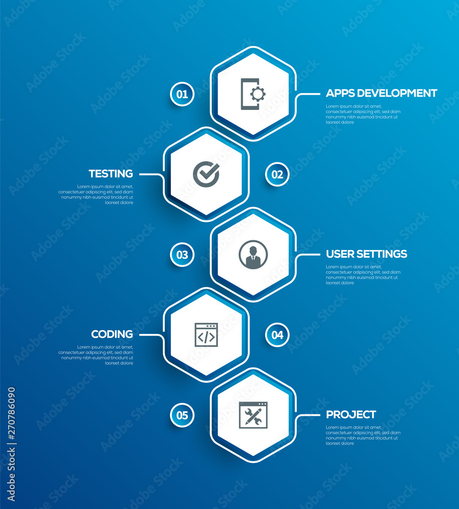 Poster web design and development infographic design