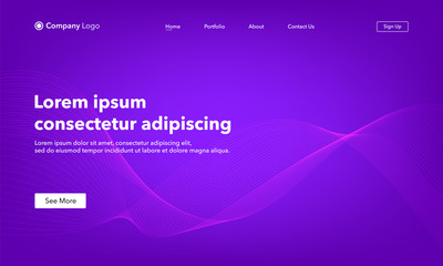 Obraz premium Asbtract background website Landing Page. Template for websites, or apps. Modern design. Abstract vector style.