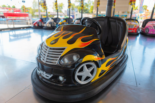 Small colored bumper car for children