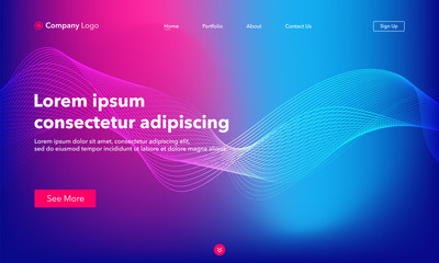 Asbtract background website Landing Page. Template for websites, or apps. Modern design. Abstract vector style.