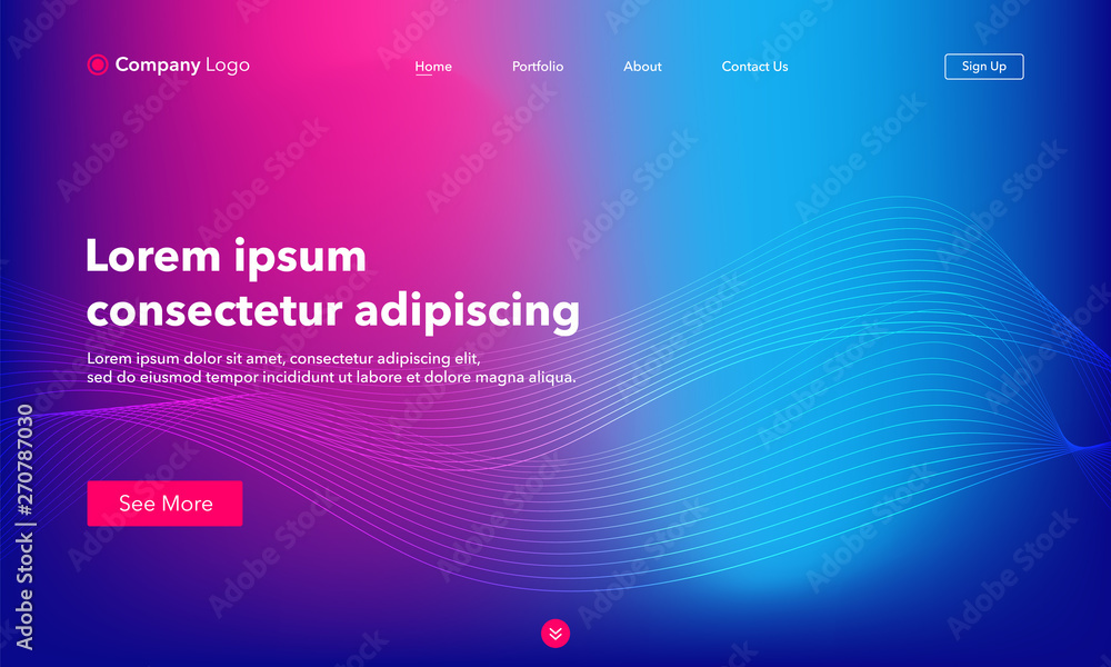 Wall mural asbtract background website landing page. template for websites, or apps. modern design. abstract ve