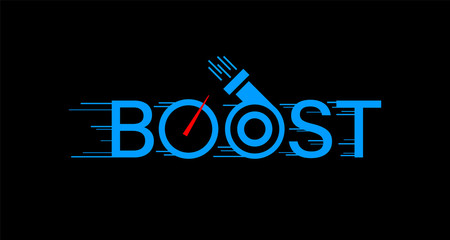 Boost logo on black background