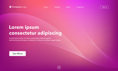 Asbtract background website Landing Page. Template for websites, or apps. Modern design. Abstract vector style.