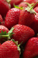 Heap of strawberries close-up