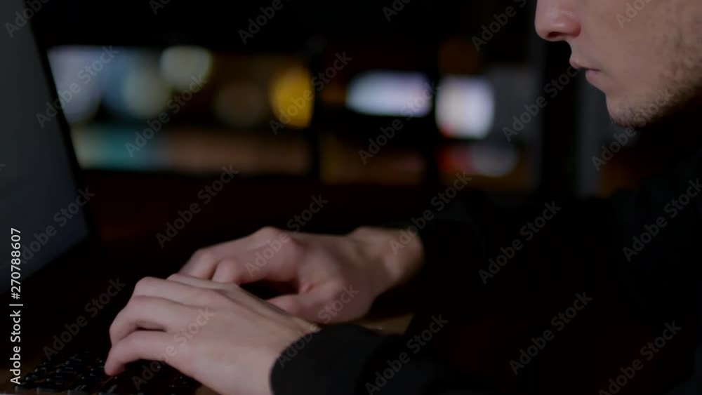 Poster sequence of videos with two young men in hoodie sitting at café table in front of each other and cod