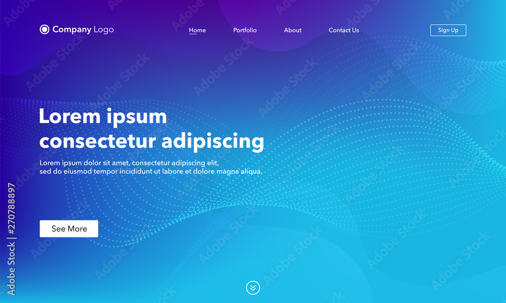 Wall mural asbtract background website landing page. template for websites, or apps. modern design. abstract ve
