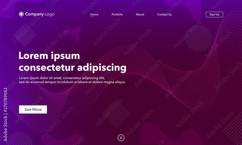 Wall mural asbtract background website landing page. template for websites, or apps. modern design.blue. abstra