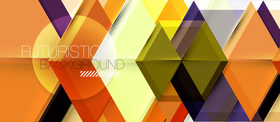 Bright color hexagon geometrical composition background, business presentation template