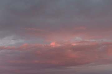 dramatic sky with cloud at sunset