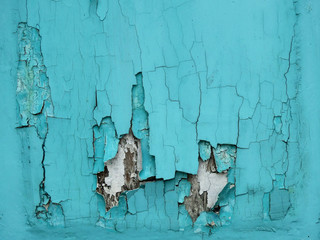 blue paint wood with crack texture