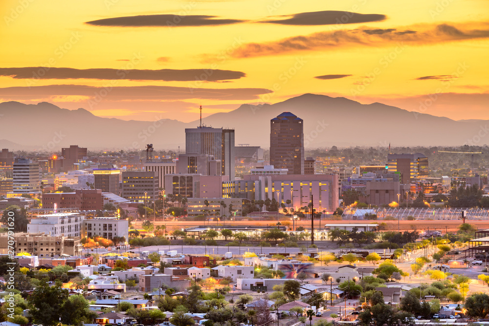 Wall mural tucson, arizona, usa skyline