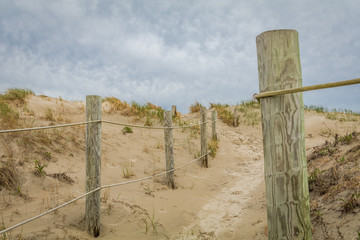 Sand dunes in Spring at Diamond Beach, Wildwood Crest, NJ