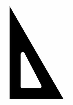 recommend clip art: Set square dark silhouette