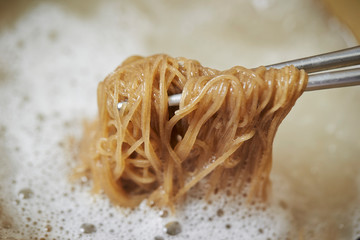 Boiling instant Korean cold noodle, Naengmyeon