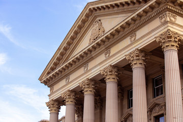Alberta Legislature Building in Edmonton, Canada. It is the meeting place of the Executive Council and the Legislative Assembly