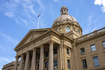 Alberta Legislature Building in Edmonton, Canada. It is the meeting place of the Executive Council...