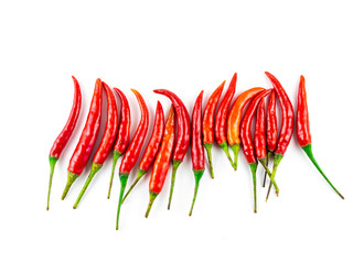 Red chili pepper isolated on a white background